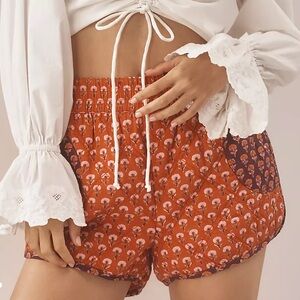 NWT Maeve Linen Quilted Track Shorts